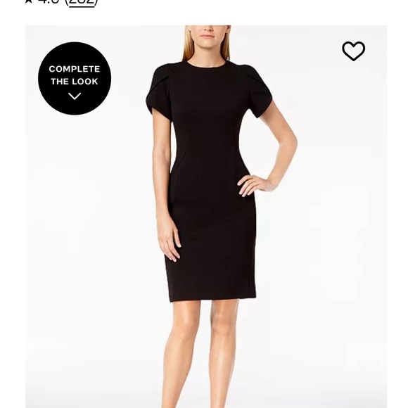NWT Calvin Klein Tulip-Sleeve Sheath Knee-length Dress - Picture 1 of 6